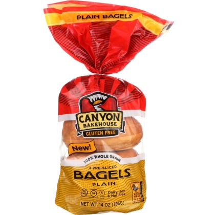 CANYON BAKEHOUSE: Plain Bagel Gluten-free, 14 oz