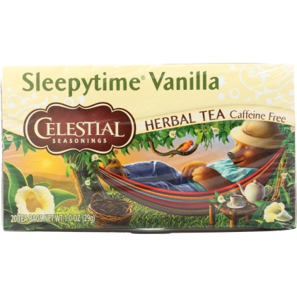 CELESTIAL SEASONINGS: Herbal Tea Sleepytime Vanilla Caffeine Free 20 Tea Bags, 1 oz