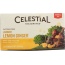 CELESTIAL SEASONINGS: Jammin' Lemon Ginger Herbal Tea Caffeine Free 20 Tea Bags, 1.6 oz