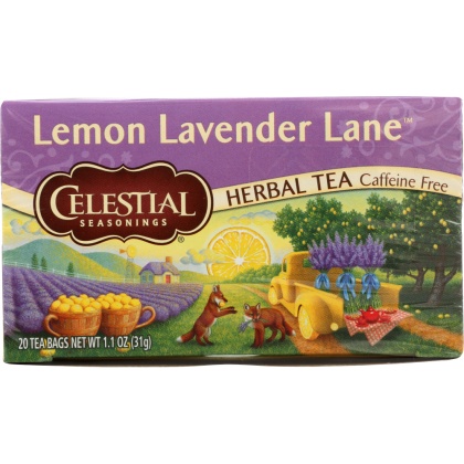 CELESTIAL SEASONINGS: Lemon Lavender Lane Herbal Tea Pack of 20, 1.1 oz
