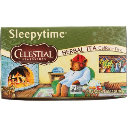 CELESTIAL SEASONINGS: Sleepytime Herbal Tea Caffeine Free 20 Tea Bag, 1 oz
