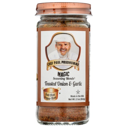 CHEF PAUL PRUDHOMME\'S MAGIC SEASONING BLENDS:  Toasted Onion & Garlic, 2.1 oz