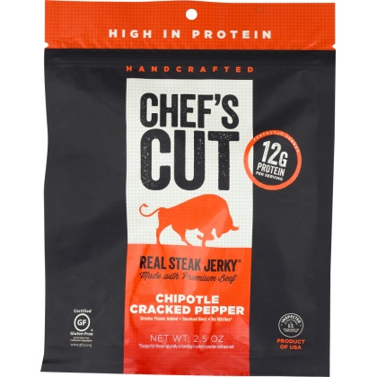 CHEF\'S CUT: Real Steak Jerky Chipotle Cracked Pepper, 2.5 oz