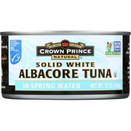 CROWN PRINCE: Solid White Albacore Tuna In Spring Water, 12 oz