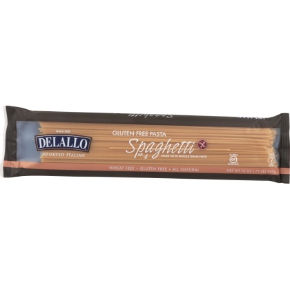 DELALLO: Gluten-Free Pasta Whole Grain Rice Spaghetti, 12 oz