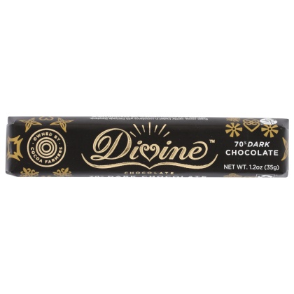 DIVINE CHOCOLATE: Dark Chocolate Bar, 1.2 oz