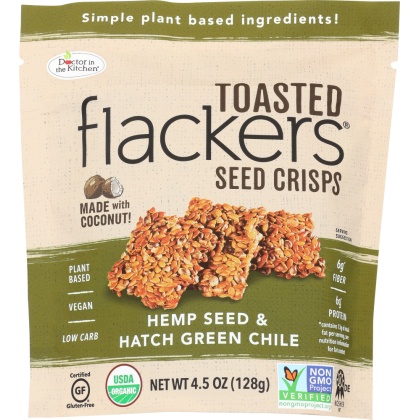 DOCTOR IN THE KITCHEN: Crisps Hemp Hatch Green Chile, 4.5 oz