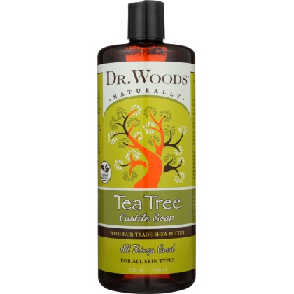 DR. WOODS: Castile Soap Tea Tree with Shea Butter, 32 Oz