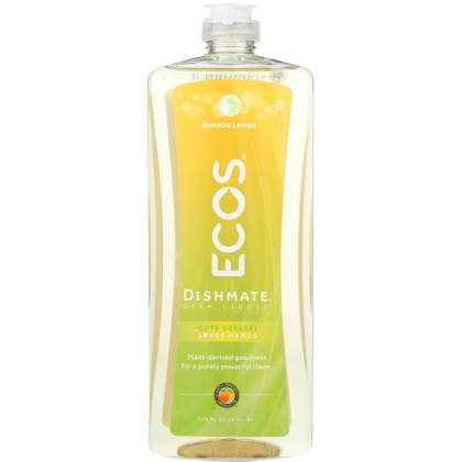 EARTH FRIENDLY: Dishmate Bamboo Lemon Dishwashing Liquid, 25 oz