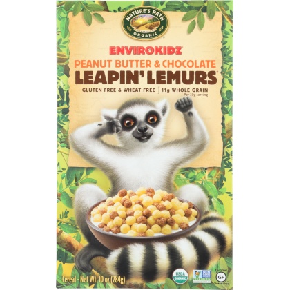 ENVIROKIDZ ORGANIC: Leapin\' Lemurs Peanut Butter and Chocolate Cereal, 10 oz