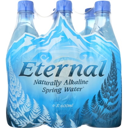 ETERNAL: Artesian Naturally Alkaline Water 6x20.2 oz Bottles, 121.7 oz