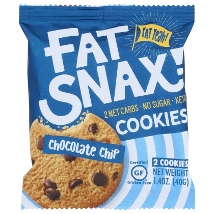 FAT SNAX: Chocolate Chip Cookies, 1.40 oz