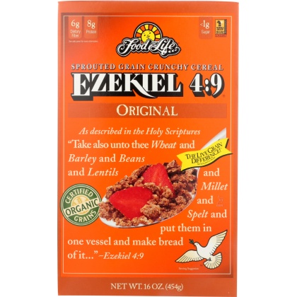 FOOD FOR LIFE: Ezekiel 4:9 Sprouted Grain Cereal Original, 16 oz