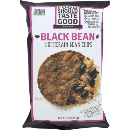 FOOD SHOULD TASTE GOOD: Chip Black Bean Multigrain 12 PC, 5.5 oz
