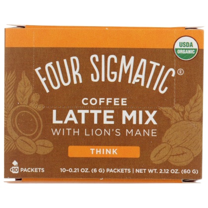 FOUR SIGMATIC: Coffee Latte Mix with Lion\'s Mane, 2.12 oz