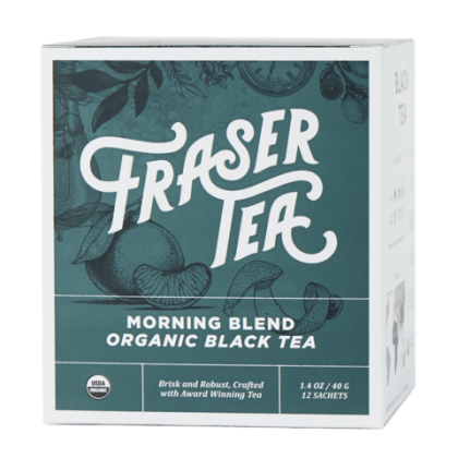 FRASER TEA: Tea Morning Blend Black Organic, 1.4 oz