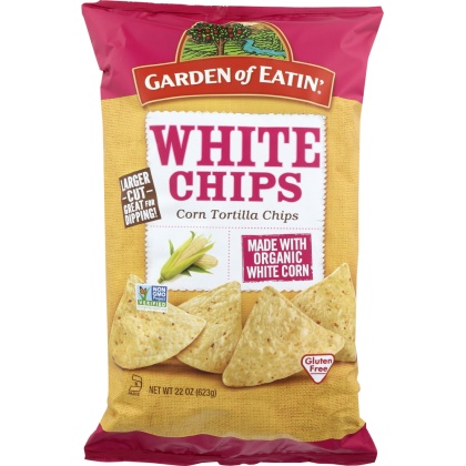 GARDEN OF EATIN: White Corn Tortilla Chips, 22 Oz