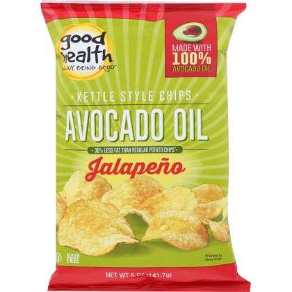 GOOD HEALTH: GOOD HEALTH: Jalapeno Avocado Oil Potato Chips, 5 oz