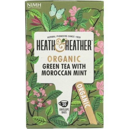 HEATH AND HEATHER: Organic Green Tea with Moroccan Mint, 20 ea