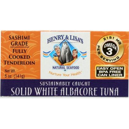 HENRY & LISAS: Solid White Albacore Tuna Sashimi Grade, 5 oz