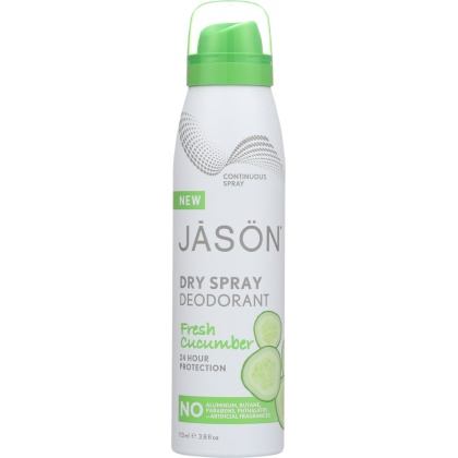 JASON: Deodorant Spray Fresh Cucumber, 3.8 oz
