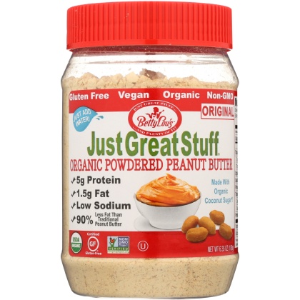 JUST GREAT STUFF: The Original Powdered Organic Peanut Butter, 6.35 oz