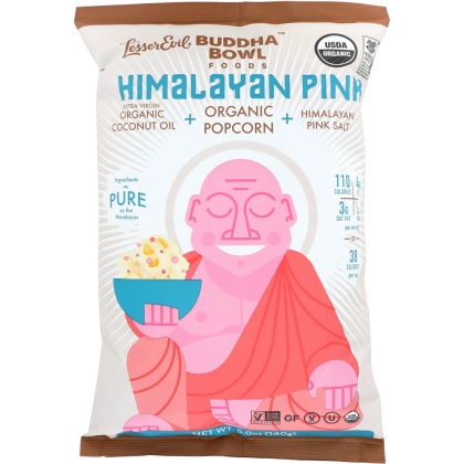 LESSER EVIL: Buddha Bowl Himalayan Pink Popcorn, 5 oz