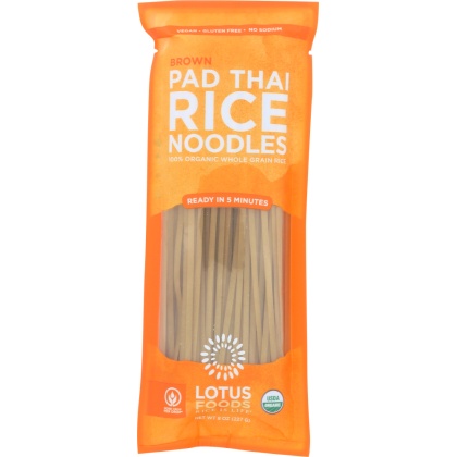 LOTUS FOODS: Pad Thai Rice Noodles Organic Brown Rice, 8 oz