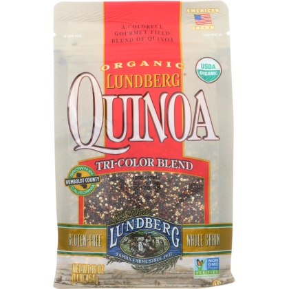 LUNDBERG: Organic Tri-Color Blend Quinoa, 1 lb