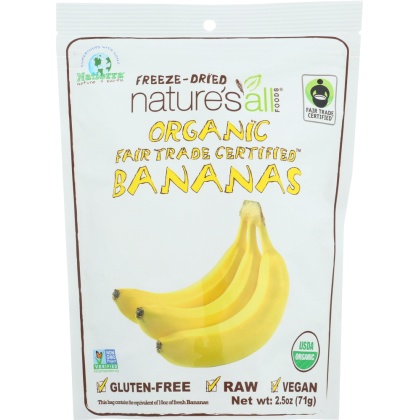 NATIERRA NATURE\'S ALL: Organic Freeze Dried Banana, 2.5 oz
