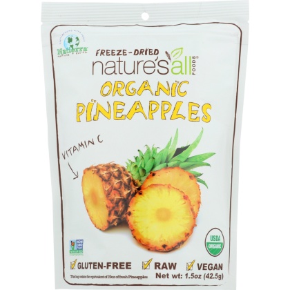 NATIERRA NATURE\'S ALL: Organic Freeze Dried Pineapples, 1.5 oz