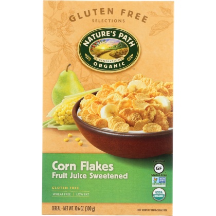 NATURE\'S PATH:  Organic Corn Flakes Fruit Juice Sweetened, 10.6 oz