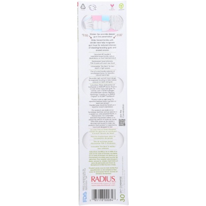 RADIUS SOURCE: Toothbrush Super Soft Bristles Replaceable Head Medium, 1 pack