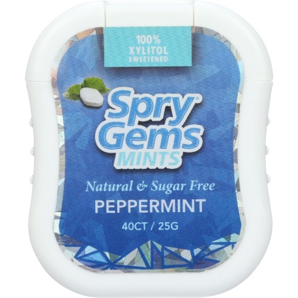 SPRY: Gems Mints Peppermint, 40 Pc