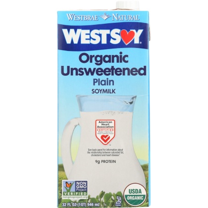 WESTSOY: Organic Unsweetened Soymilk, 32 oz